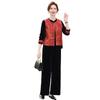 Chinese Gold Velvet Vest Set for Middle-Aged Women - Spring/Autumn Noble Lady Style