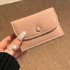 Elegant Lychee Grain Coin Purse Ultra Thin PU Leather Card Holder Women Short Wallet  Outdoor