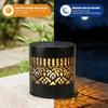 Outdoor Solar Iron Wall Lights LED Datura Flower Projection Sconce, Waterproof Garden Decorative Atmosphere Lamp for Party Patio Yard