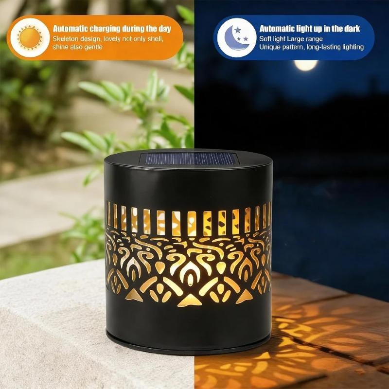 Outdoor Solar Iron Wall Lights LED Datura Flower Projection Sconce, Waterproof Garden Decorative Atmosphere Lamp for Party Patio Yard
