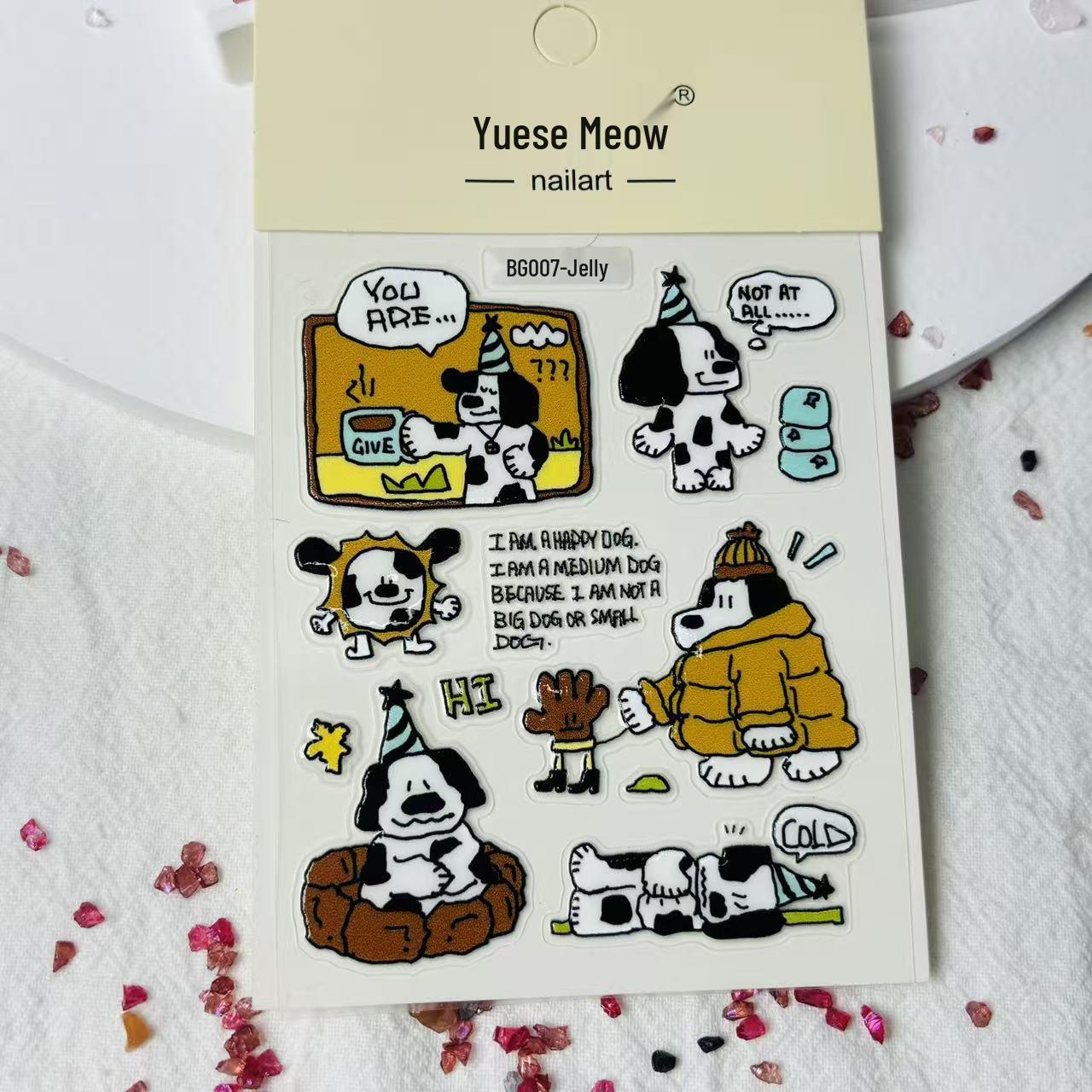 Adhesive 3D Cartoon Dog Sticker for Phone Case & Computer Decoration BG007