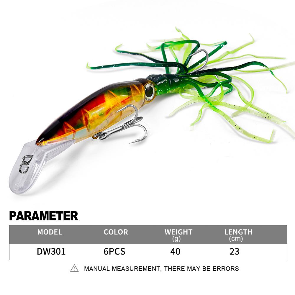 14cm Lure Plastic Squid med Whisker Bait 40g Bionic Simuleringsbete