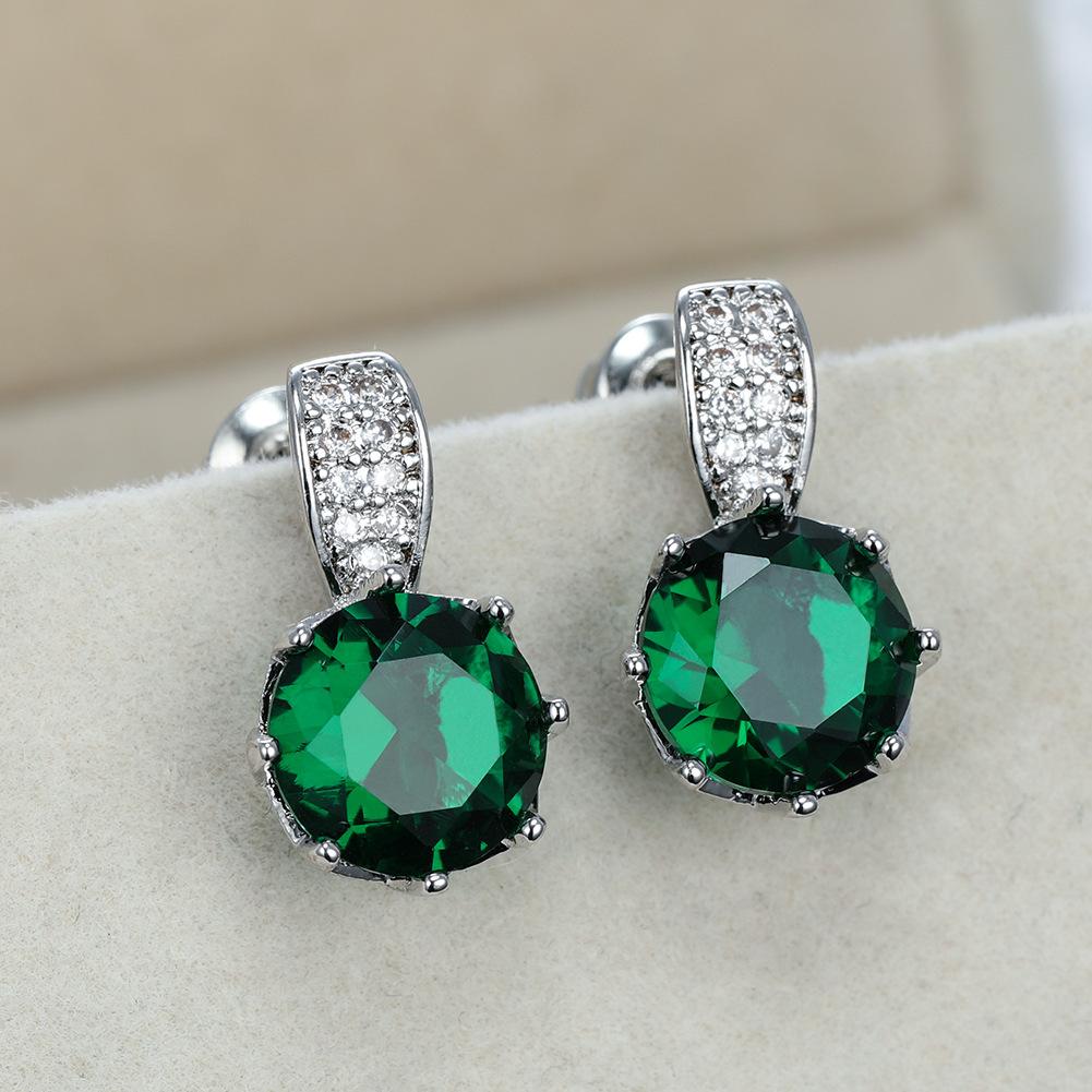Green empty wish women's simple personality ear buckle octopus earrings jewelry women's