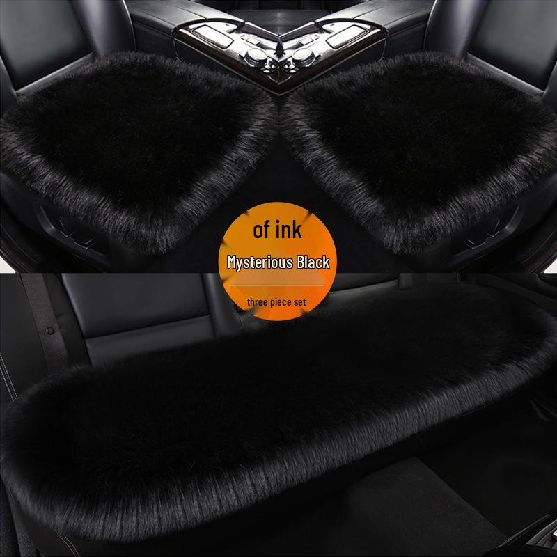 Plush Winter Car Seat Cushion - Furry Single Piece for Rear Seat Comfort