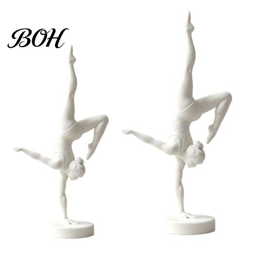 Elegant Dance Lover Gifts 3D Printed Rhythmic Gymnastics Figurine, Modern Minimalist Art Sculpture, Home Office Desk Ornaments Handstand Ballet