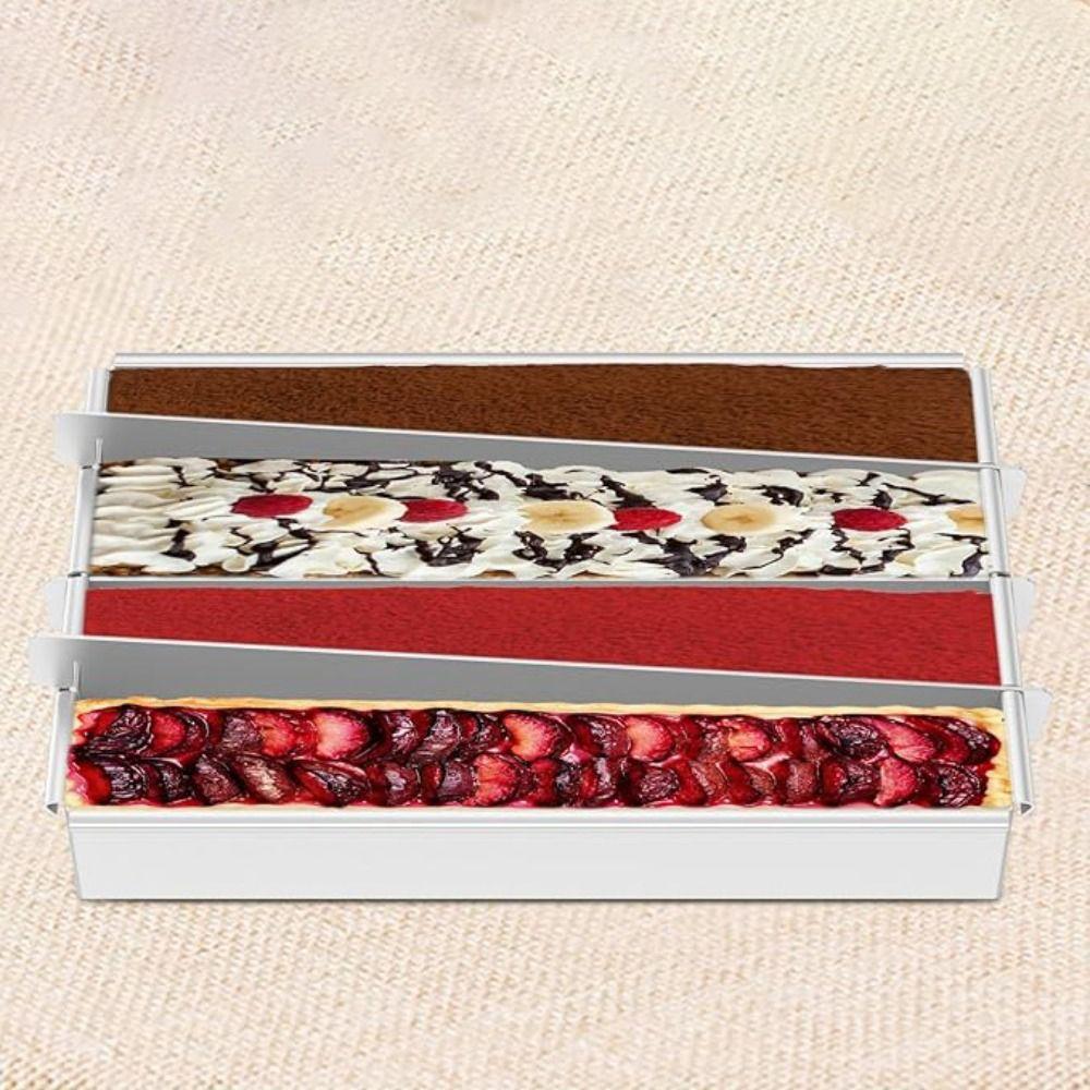 Non-Stick Tiramisu Pan with Adjustable Divider Baking Cake Mould Cake Baking Tray  Bread