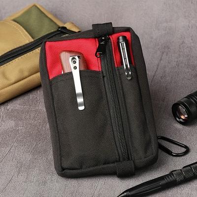 Taktische Tragbare Outdoor EDC Werkzeug Aufbewahrungstasche, Mini Reißverschluss Geldbörse Münzbörse, Hergestellt aus Oxford-Gewebe, Geeignet für den Außenbereich