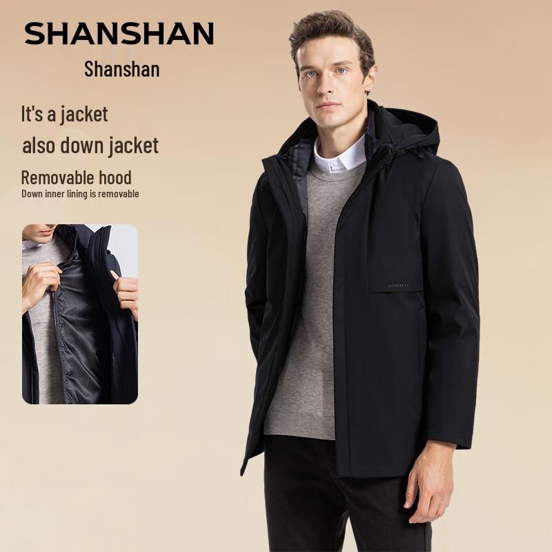 Shanshan Men's 3-in-1 Detachable Goose Down Parka