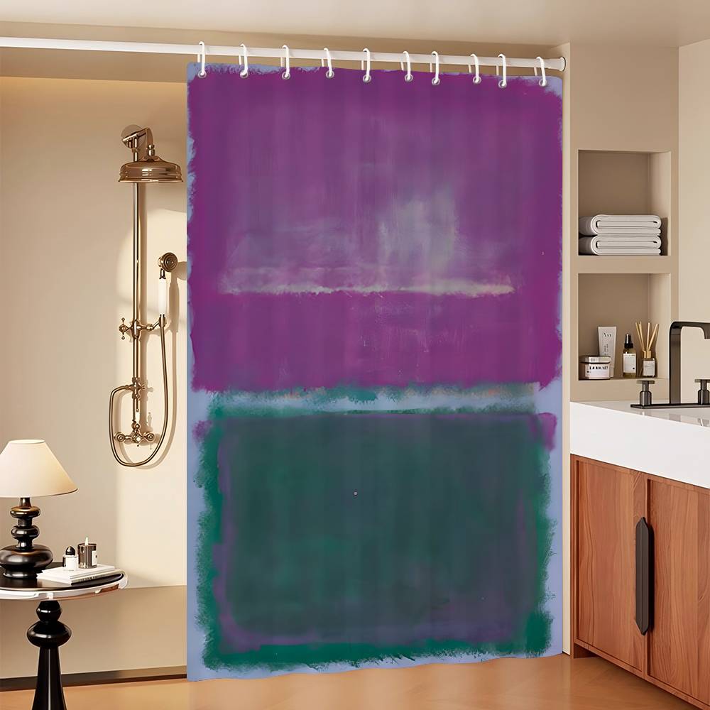 Mark Rothko Klassisch Vintage 1-teiliges Muster Duschvorhang Plus Haken Wasserdicht Maschinenwaschbar Polyesterstoff Abstrakt