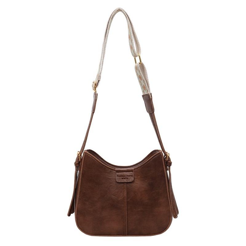 Autumn and winter new niche women's bags bucket bags fashionable and simple shoulder broadband messenger bags underarm bags