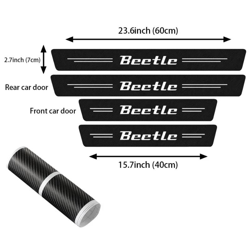 XMZSA1 For Volkswagen VW Beetle GTI GTD Rline B5 Polo Golf 6 7 Jetta Amarok Bora Car Door Sill Scratch Resistent Stickers Threshold Pad