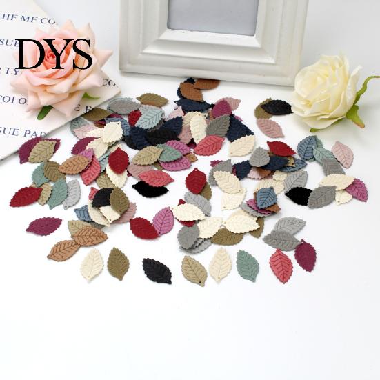 Fresh-keeping 100Pcs Artificial Leaves Realistic Colorful Versatile Simulation Embossing Mini Fabric Photography Props Tree