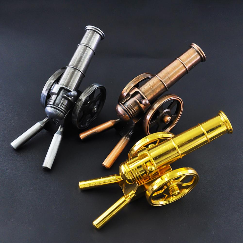 Mini Alloy Cannons Figurine Artillery Launcher Model Statue Sculpture Crafts Home Office Desktop Decor Ornament Birthday Gift