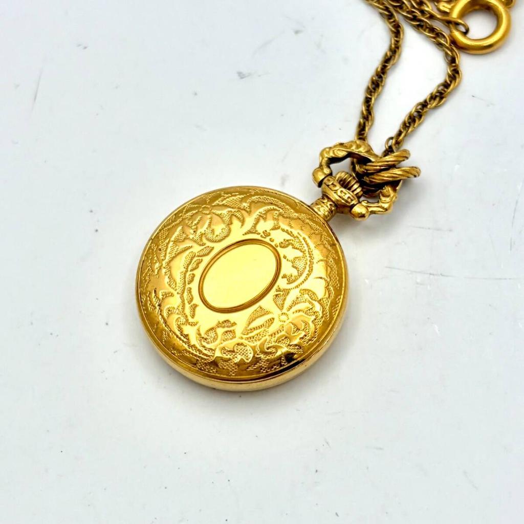 SEIKO Pocket Watch Gold Roman Numerals [Excellent Condition/New Battery]