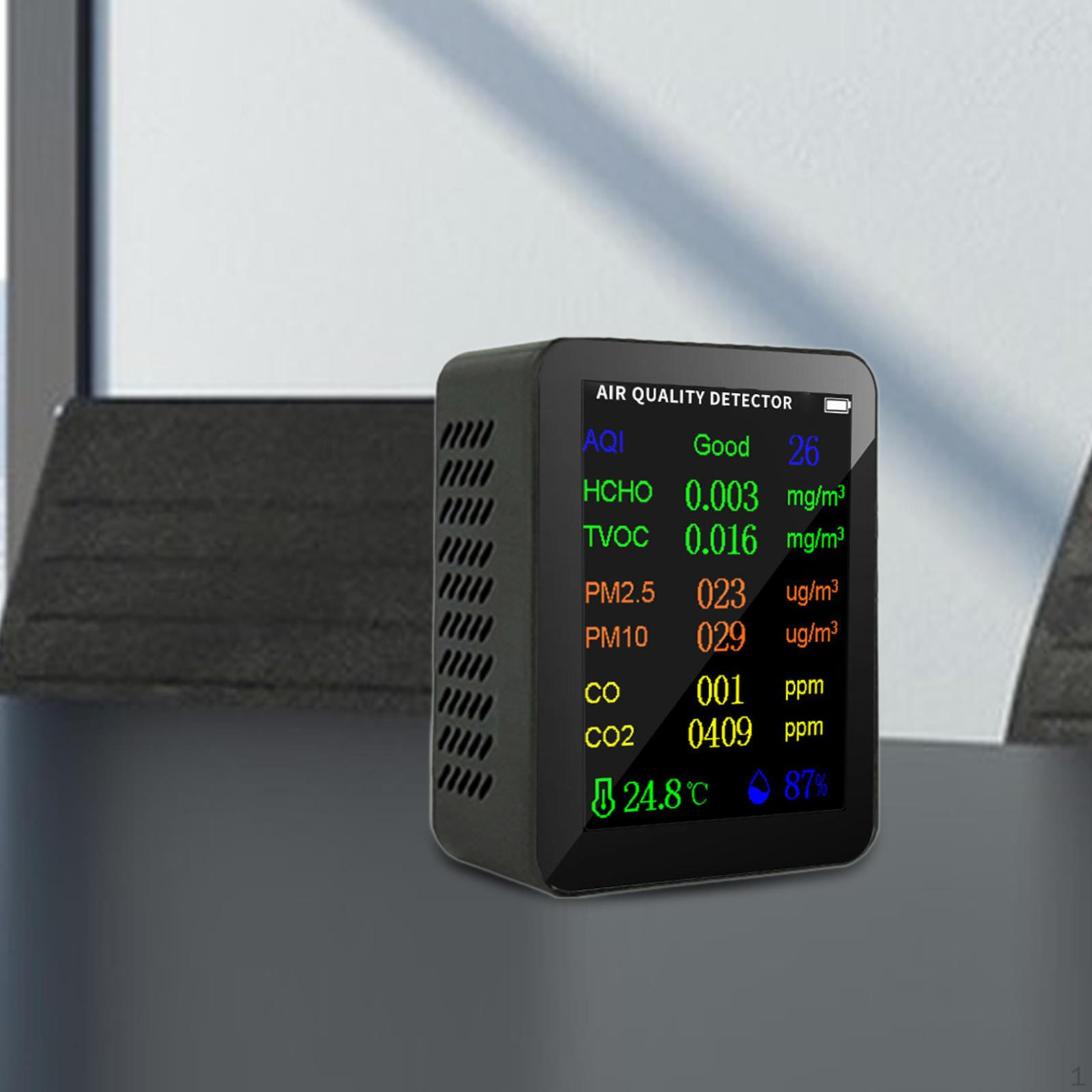 

Air Quality Meter Multifunctional CO2 Detection Device for Home RV Travel чорний