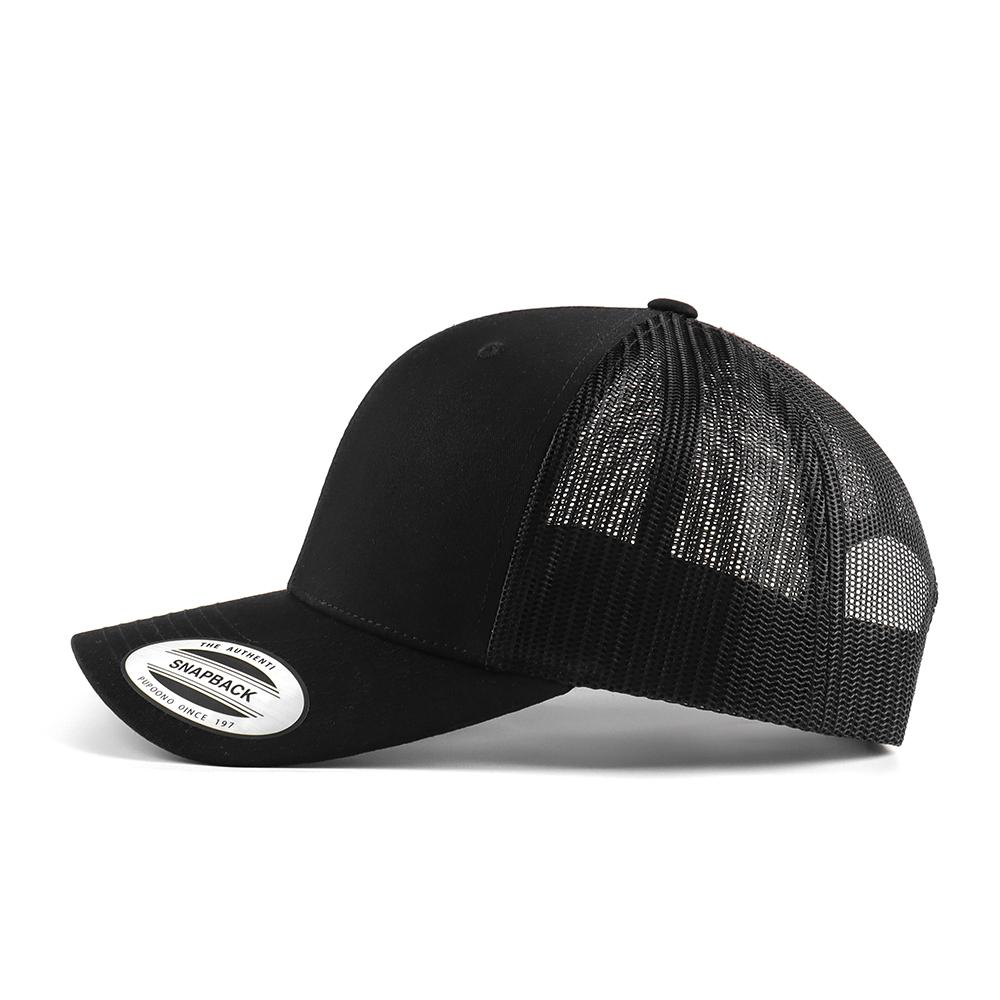 Manufacturers Custom High Quality Plain Classic 6 Panel Cotton Trucker Hat Mens Snap Back Mesh Gorras with Custom Logo