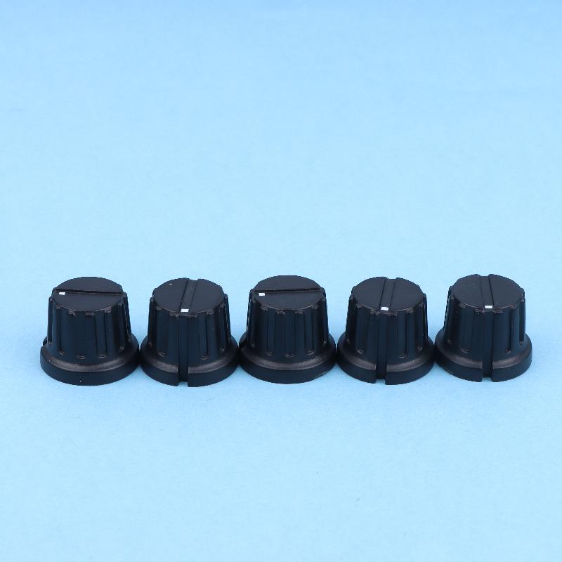 5Pcs Pn-8F 16*14.5Mm Striped Plastic Knob Cap With Copper Core Electronic Instrument Switch Caps Inner Hole 6.35Mm