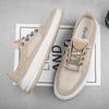 Lightweight Genuine Leather Breathable Skate Shoe Lace Up Sneakes Mens Vulcanized Shoes Mesh Surface Man Casual Sports Shoes