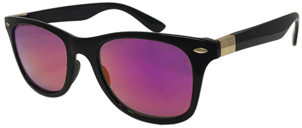 

Солнцезащитные очки в стиле American Casual Wayfarer с металлическими боковыми панелями и розовыми зеркальными линзами [Очки для лица] (Солнцезащитные очки H4107-3)