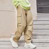 Li Ning CF Sport Fashion Series Solid Color Multi Pocket Straight Leg Casual Pants Men Pants AKXS407-2