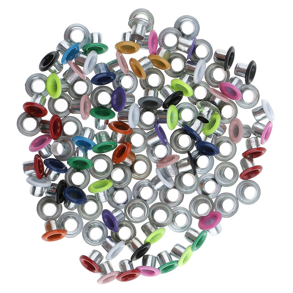 100pcs Colorful Round Eyelets / Rivets - 3mm