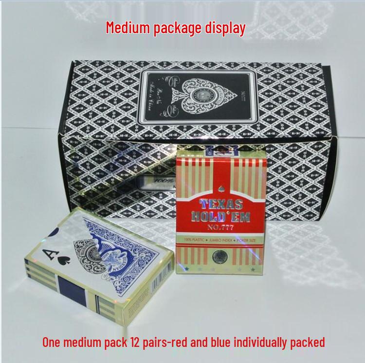 New Ben Niu 777 Texas Hold'em Large Print Frosted Plastic Poker Cards - Waterproof & Durable