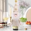 Wine Bottle Topper Christmas Doll Design Champagne Bottle Topper Cover Reusable Sleevefor Christmas Holiday Table Entertaining