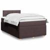 Exclusive House - Dark Brown Slatted Bed Base and Mattress 120x190cm Fabric