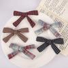 Autumn & Winter Japanese-Korean Style Bowknot Fabric Hair Clip for Girls - Versatile Duckbill Clip for Bangs