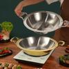 ZISIZ 30cm Golden Hammered Edge Divided Hot Pot
