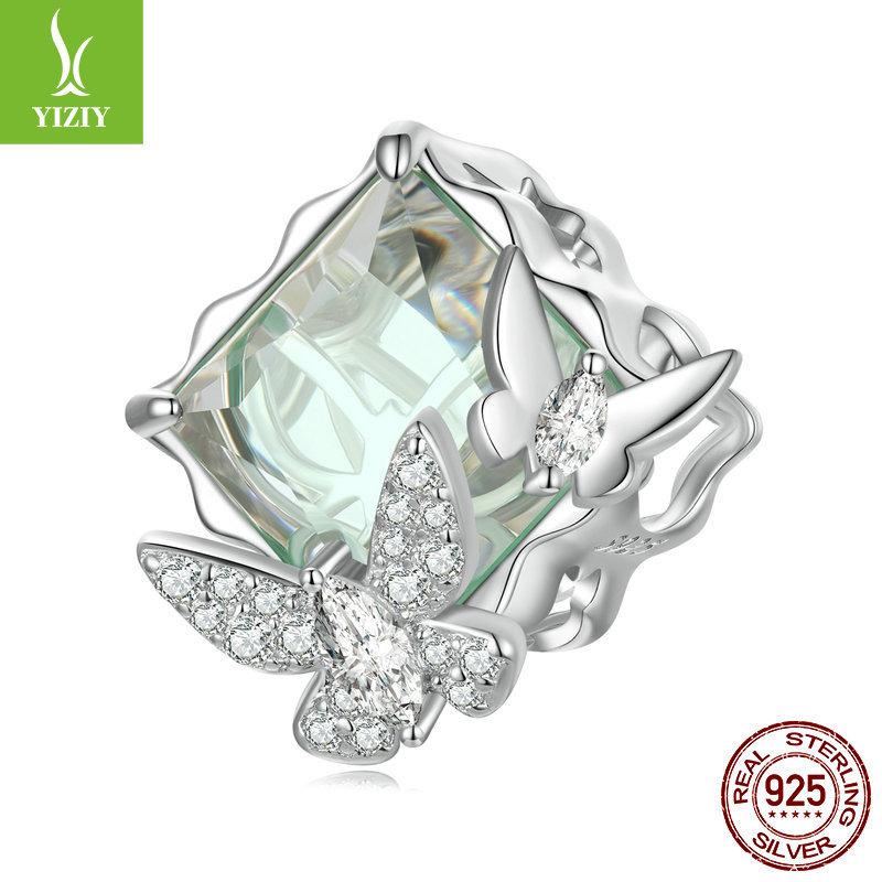 Wizard Of Oz Diy Bracelet Beaded Accessories, Fresh Natural Mint Green S925 Sterling Silver Pendant