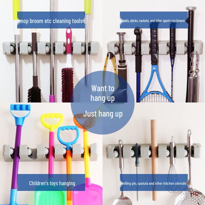 GoodbabyHolder Wall-Mounted Mop & Broom Holder