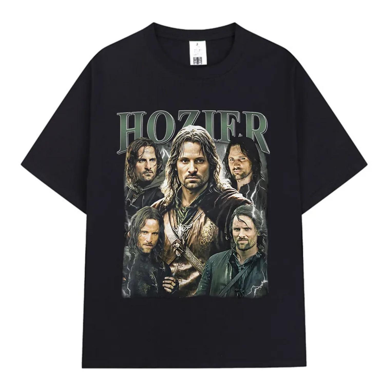 

Hozier Funny Meme Aragorn Graphic T Shirt Hip Hop Harajuku Short Sleeve T-shirt 100_ Cotton Casual Oversized Tee Shirt S чёрный