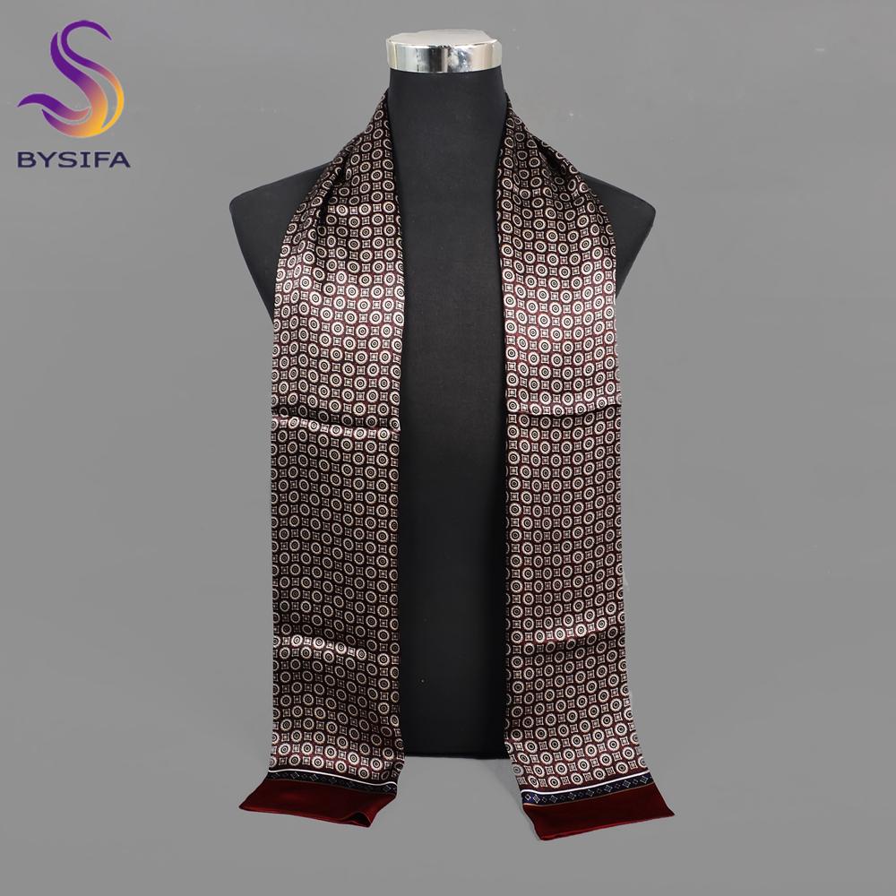 BYSiIFY|light Coffee Plaid Silk Cravat Scarf Men Winter Fashion Business Long Scarves Cravats Male Brand Soft Scarf Tie 160*26cm