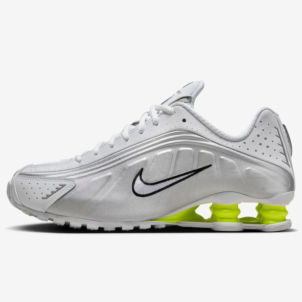 Nike Shox R4 W Shox R4 Size White/Metallic Silver/Volt/White AR3565-102 22.5cm