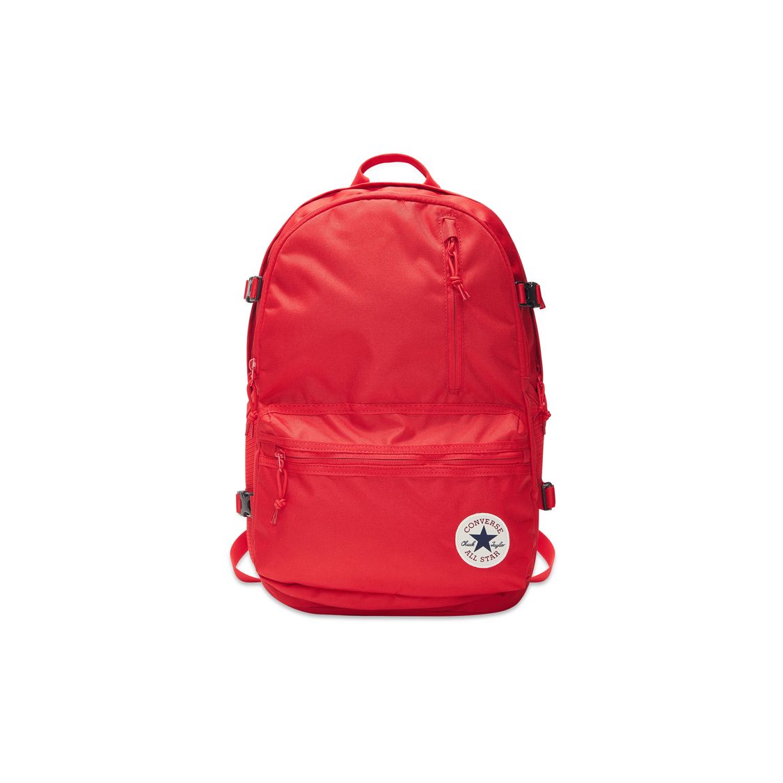 Converse Sports Leisure Logo Zipper Adjustable Shoulder Strap Polyester Backpack Unisex backpack Red 10021138-610 Red