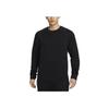 Nike Unifarbenes Rundhals-Casual-Langarm-T-Shirt Herren-Tops Schwarz FN2974-010