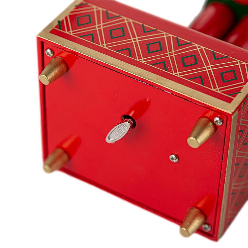 Christmas Ornaments Wooden Nutcracker Soldier Cartoon Character Music Box Home Tabletop Decoration Holiday Gifts