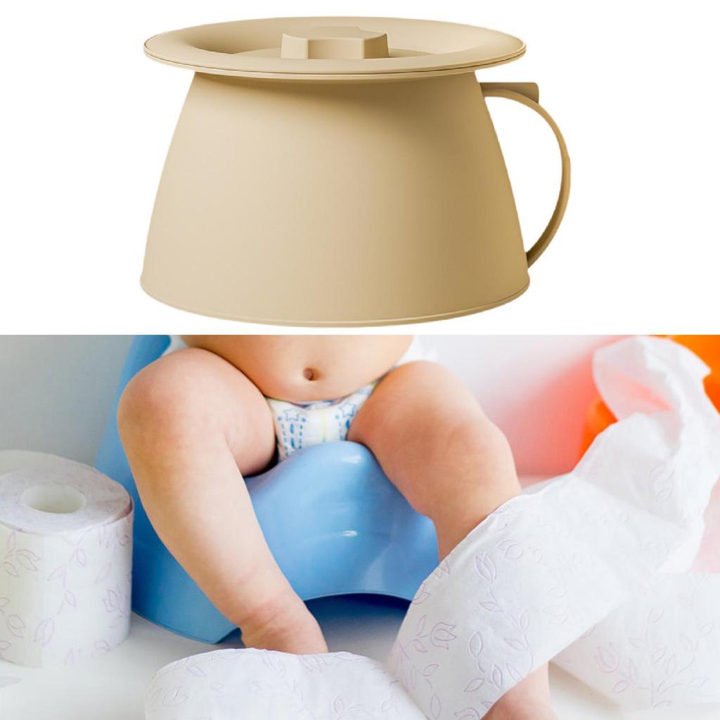 Home Spittoon Basin with Lid Easy to Clean Bedside Dresser Bucket Potty Urinal Pot for Bedroom