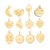 4Pcs/lot Stainless Steel Gold Color Jewelry Accessory Love Mom Heart DIY Earrings Charms Lock Key Necklace Pendant