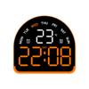 USB Powered Digital Alarm Clock with Mood Light TEMP Date Week 3-level Brightness Table Clock Auto Dimmable 12/24H LED Clock