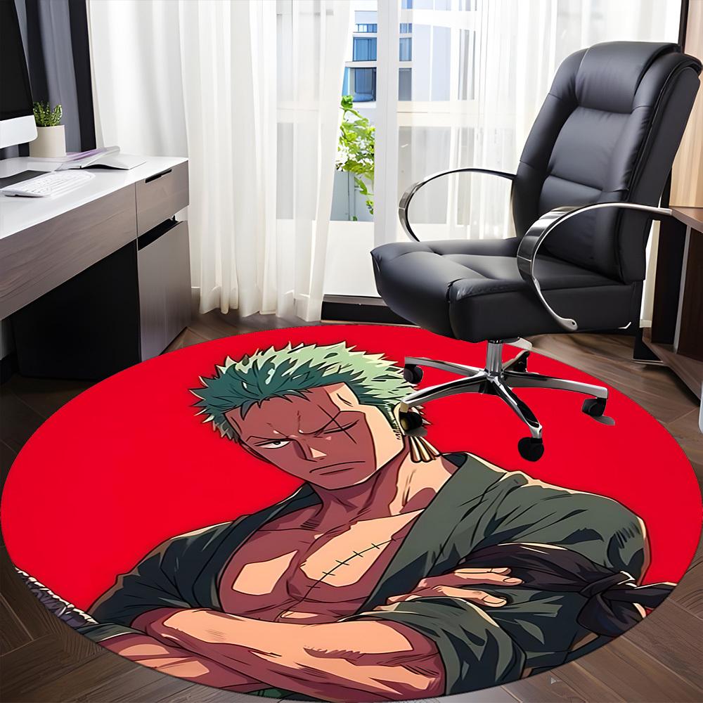 1PC Zoro, OnePiece Office Round Area Rug, Indoor Mat Suitable For Office, Under Office Chairs Bedroom Living Room Home Decor, Room Deco110