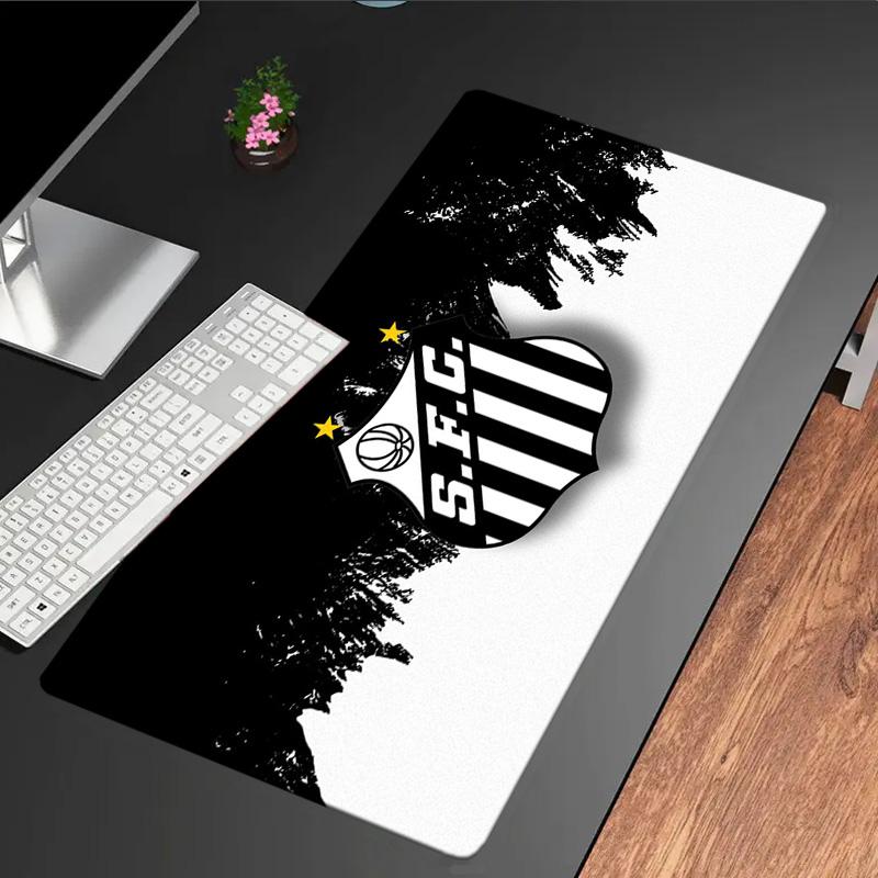 Santos Futebol Emblem mouse pad, rubber base, esports desk mat, mouse pad for gamers and office use, gaming desk , easy to clean mat