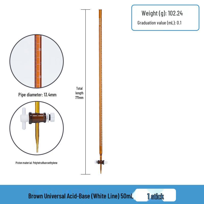 PTFE Acid-Base Glass Burette