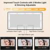 Car Sun Visor Vanity Mirror With Protective Cover, Rechargeable LED Visor Mirror With 3 Light Modes Touch Control, Universal Sun Visor Makeup Mirrors