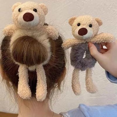 Teddy Bear Headband Scrunchie Scrunchie