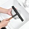 10'' INCH Shower Squeegee With Door Hook Window Wiper Wooden Handle Glass Car Household Hotel Cleaning Tools