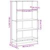 Bookshelf Brown Oak Effect 80.5 X 35 X 139 Cm Engineered Wood