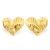 Fashion Jewelry Love Stud Earrings Creative Irregular Folds Texture Heart Earrings Stainless Steel Gold Plated Earrings