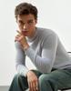 IKALOOK Merino Wool Basic Mock Neck Knit Tee Bnit102